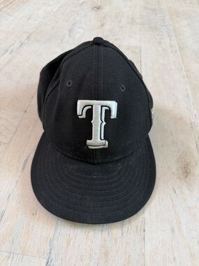 Texas Rangers Baseball Cap with White T Patch